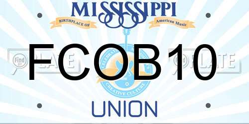 FCOB10 Mississippi License Plate