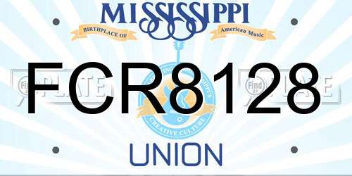 FCR8128 Mississippi License Plate