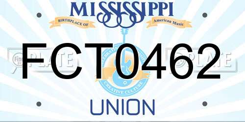 FCT0462 Mississippi License Plate