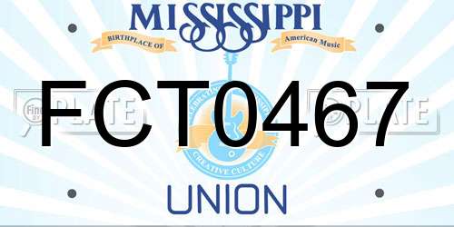 FCT0467 Mississippi License Plate