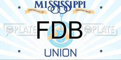 FDB Mississippi License Plate