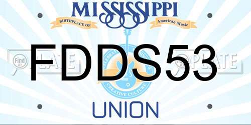 FDDS53 Mississippi License Plate