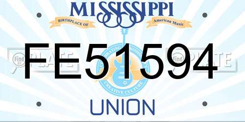 FE51594 Mississippi License Plate