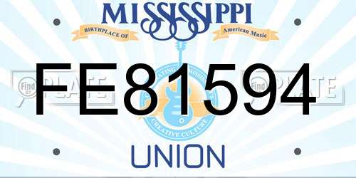 FE81594 Mississippi License Plate