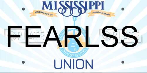 FEARLSS Mississippi License Plate