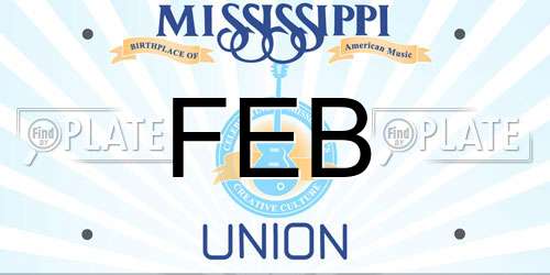 FEB Mississippi License Plate