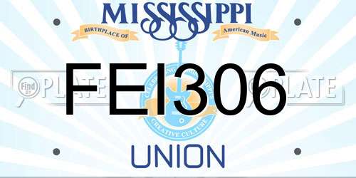 FEI306 Mississippi License Plate