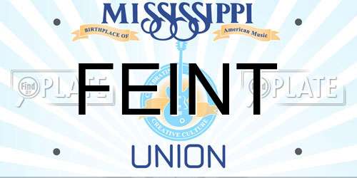 FEINT Mississippi License Plate