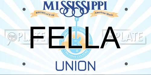 FELLA Mississippi License Plate