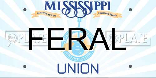FERAL Mississippi License Plate