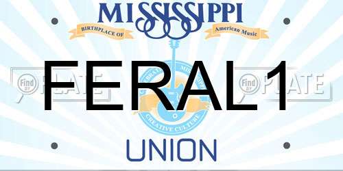 FERAL1 Mississippi License Plate