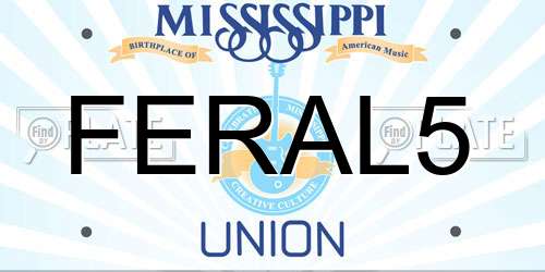 FERAL5 Mississippi License Plate