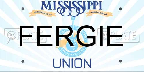 FERGIE Mississippi License Plate