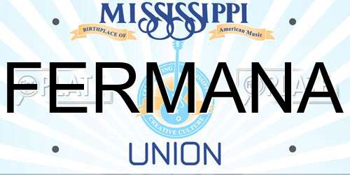 FERMANA Mississippi License Plate