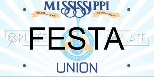 FESTA Mississippi License Plate
