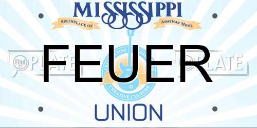 FEUER Mississippi License Plate