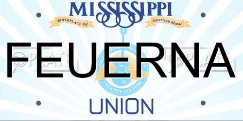 FEUERNA Mississippi License Plate