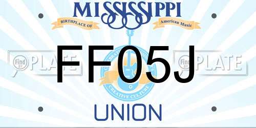 FF05J Mississippi License Plate