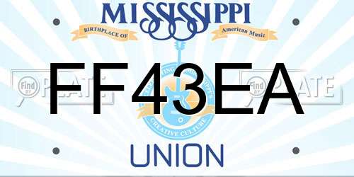 FF43EA Mississippi License Plate
