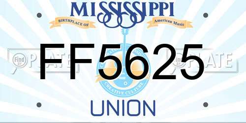 FF5625 Mississippi License Plate