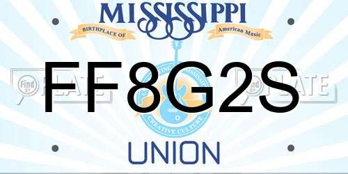 FF8G2S Mississippi License Plate