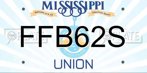 FFB62S Mississippi License Plate