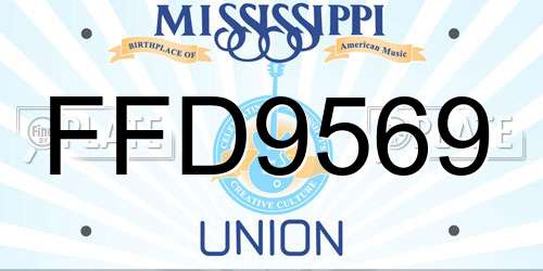 FFD9569 Mississippi License Plate
