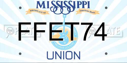 FFET74 Mississippi License Plate