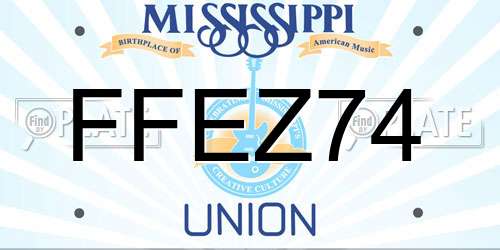 FFEZ74 Mississippi License Plate