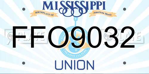 FFO9032 Mississippi License Plate