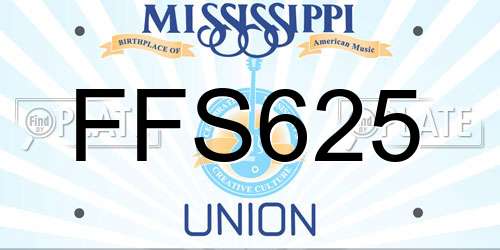 FFS625 Mississippi License Plate