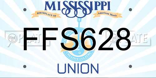 FFS628 Mississippi License Plate