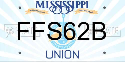 FFS62B Mississippi License Plate