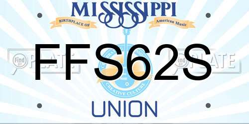 FFS62S Mississippi License Plate