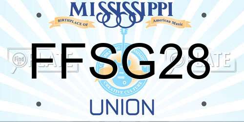 FFSG28 Mississippi License Plate