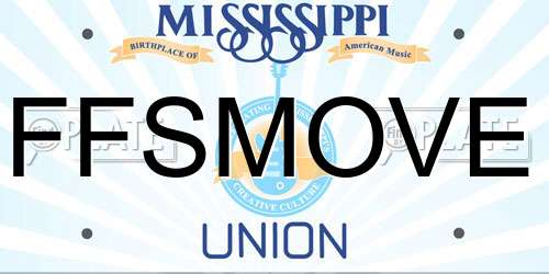 FFSMOVE Mississippi License Plate