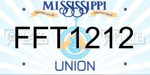 FFT1212 Mississippi License Plate