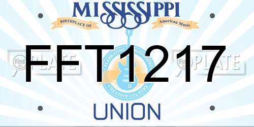FFT1217 Mississippi License Plate