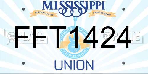 FFT1424 Mississippi License Plate