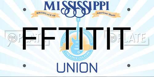 FFTITIT Mississippi License Plate