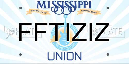 FFTIZIZ Mississippi License Plate