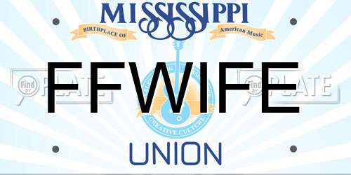 FFWIFE Mississippi License Plate