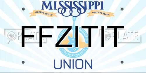 FFZITIT Mississippi License Plate