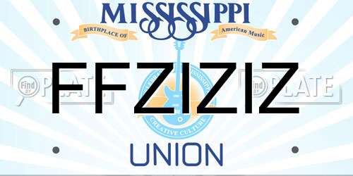 FFZIZIZ Mississippi License Plate