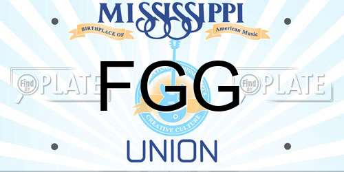 FGG Mississippi License Plate