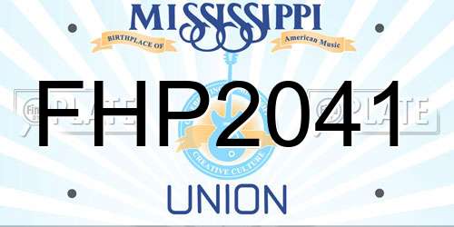 FHP2041 Mississippi License Plate