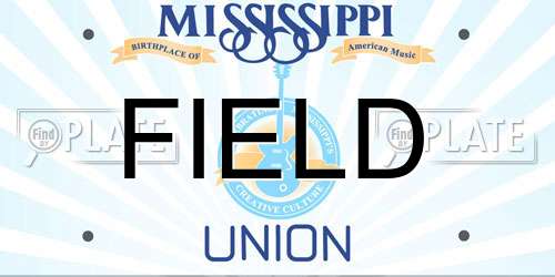 FIELD Mississippi License Plate