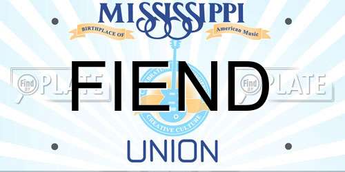 FIEND Mississippi License Plate