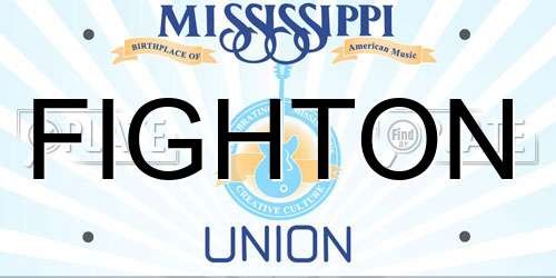 FIGHTON Mississippi License Plate