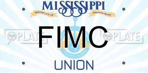 FIMC Mississippi License Plate